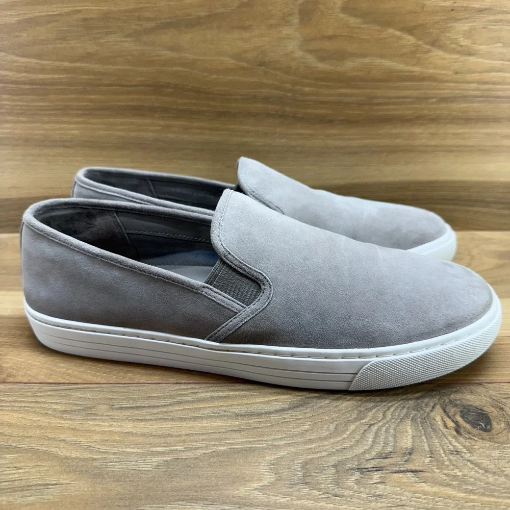 Tory Burch Jessie Slip On Sneakers Womens 9.5 Gray Suede Flats